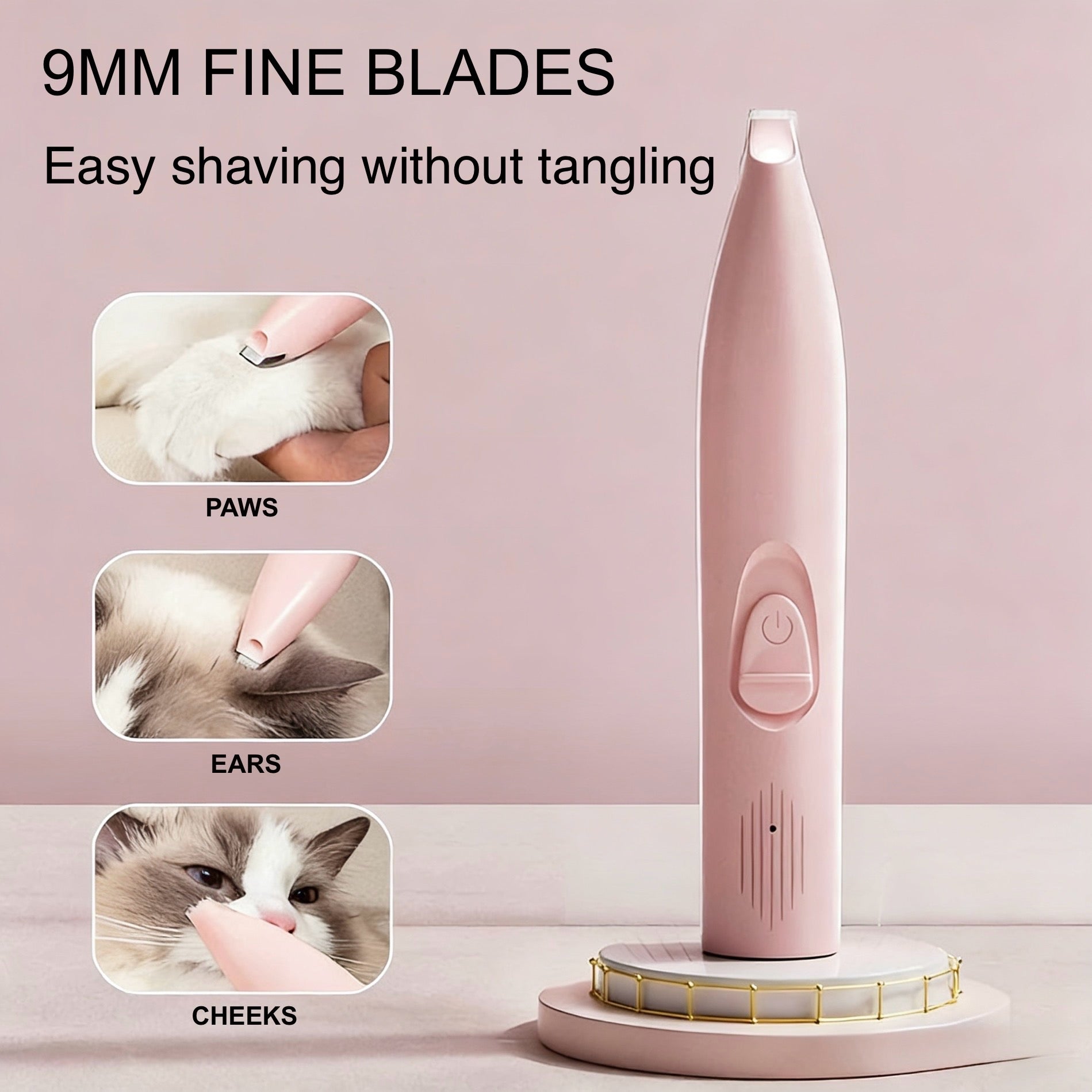 Electric Pet Hair Trimmer – Ultra Silent, Precise Grooming with LED Light