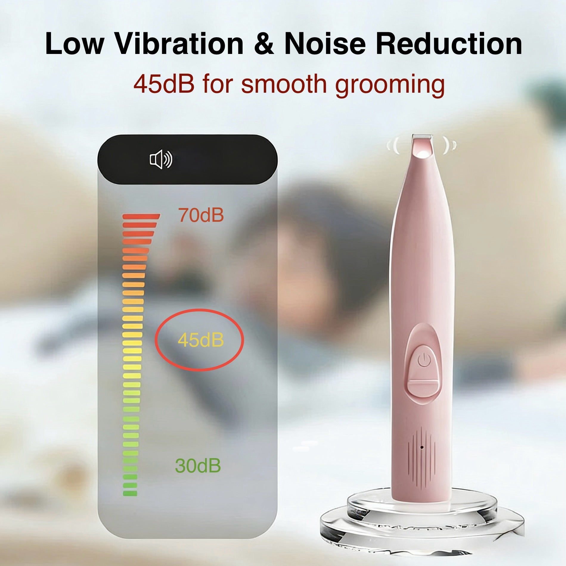 Electric Pet Hair Trimmer – Ultra Silent, Precise Grooming with LED Light