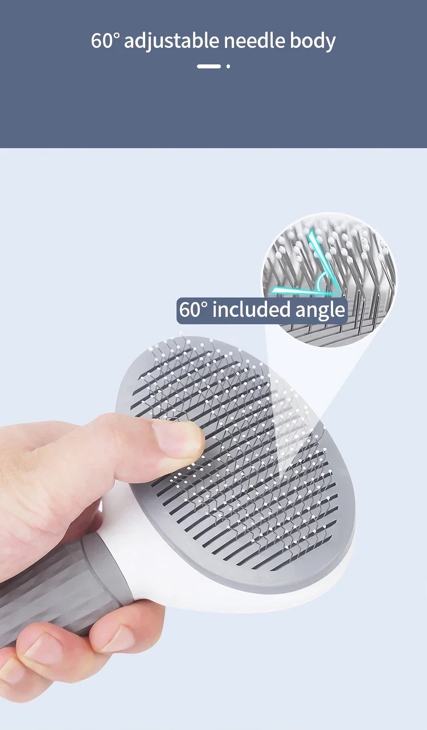 Pet Grooming Brush – Gentle, Effective & Effortless Cleaning