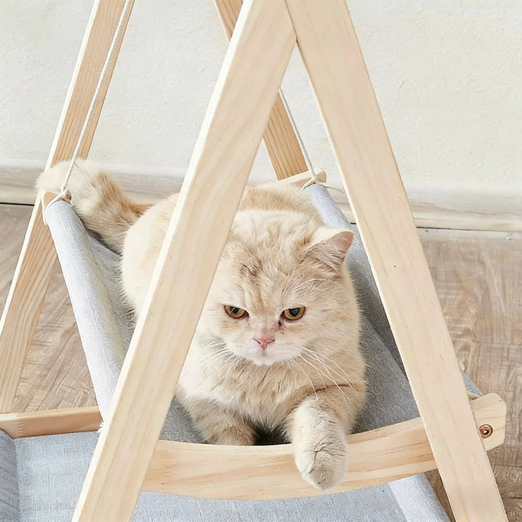 Double Layer Cat Hammock Bed – Elevated Comfort & Secure Support