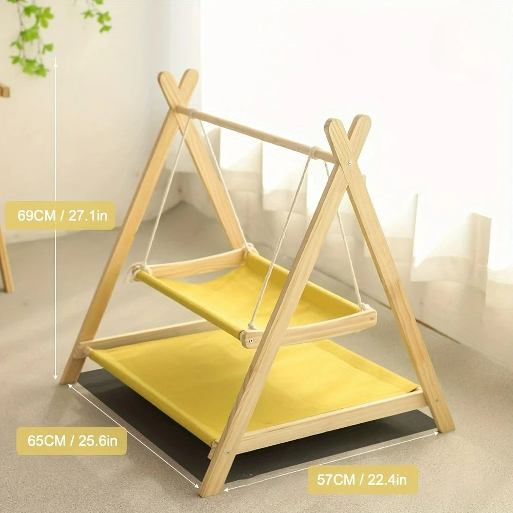 Double Layer Cat Hammock Bed – Elevated Comfort & Secure Support