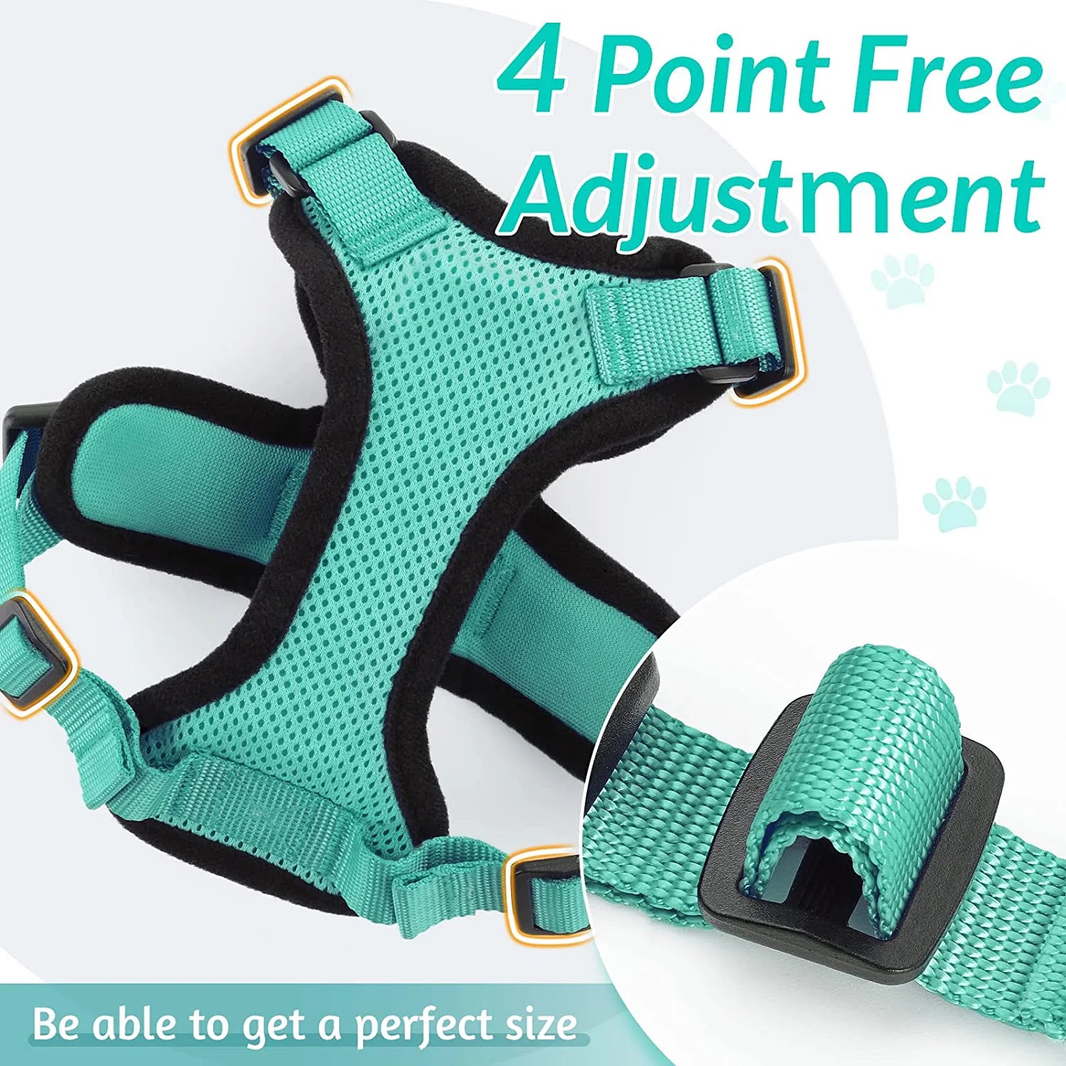 Soft Adjustable Cat Vest Harness – Comfortable, Breathable, and Safe