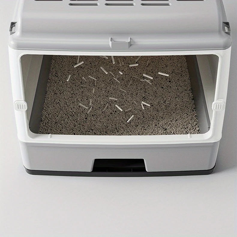 XL Cat Litter Box with Fully Enclosed Double Door