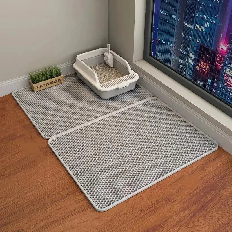 Double Layer Litter Box Waterproof Pet Mat