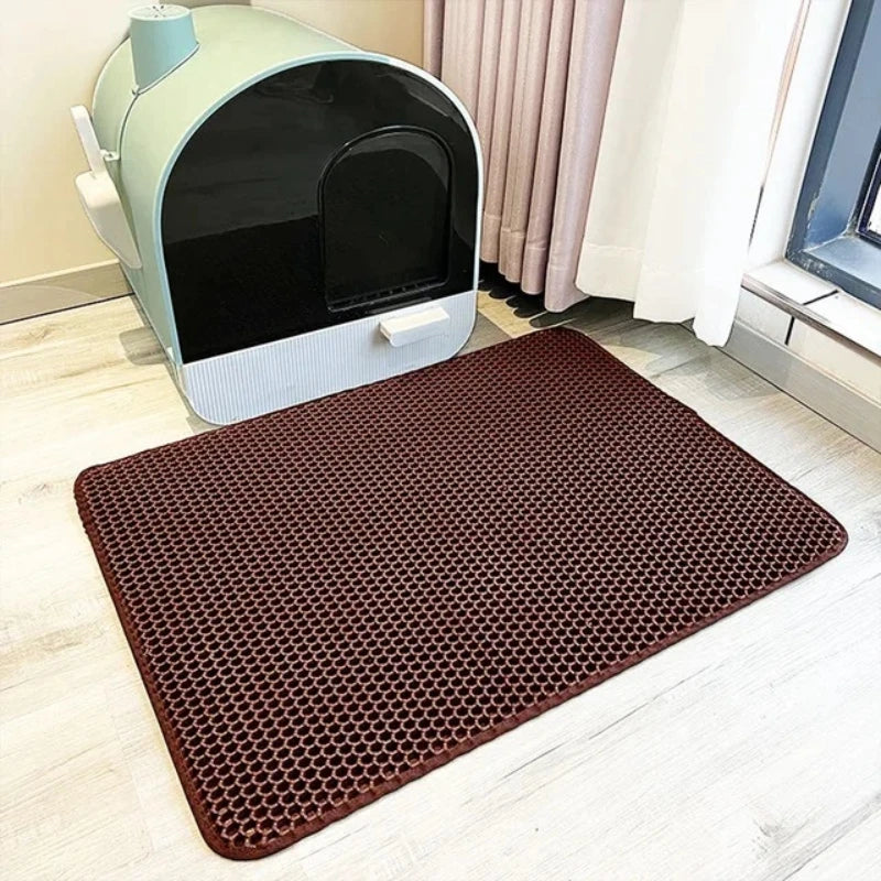 Double Layer Litter Box Waterproof Pet Mat