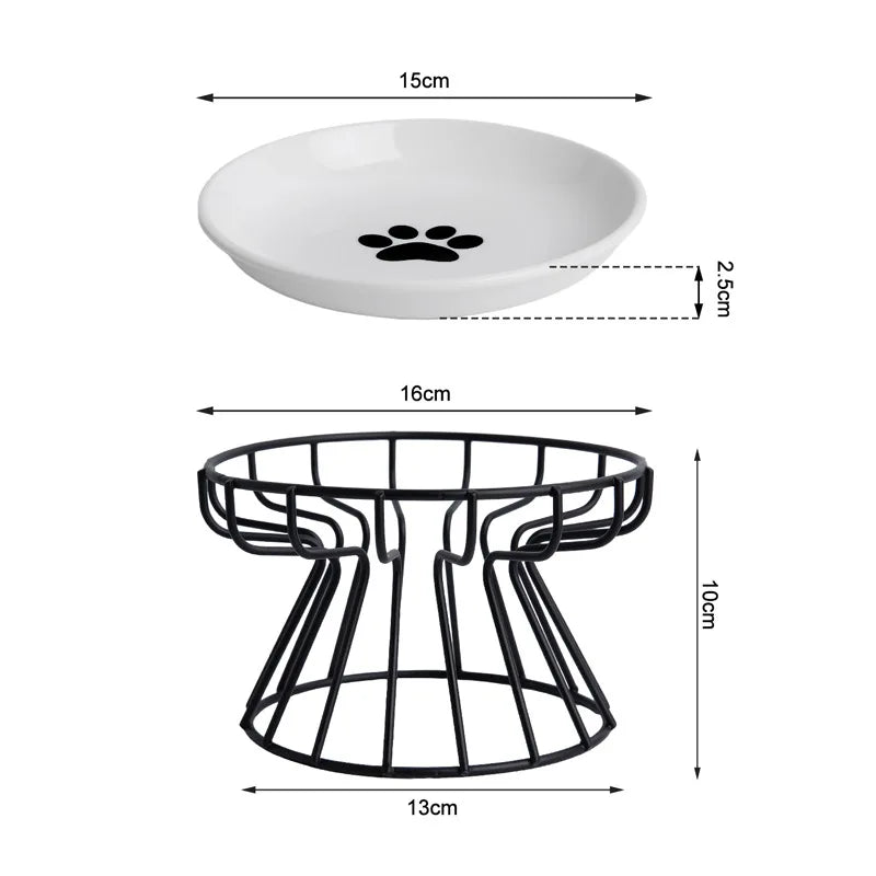 Elevated Ceramic Pet Feeder Bowl – Ergonomic, Durable, and Hygienic