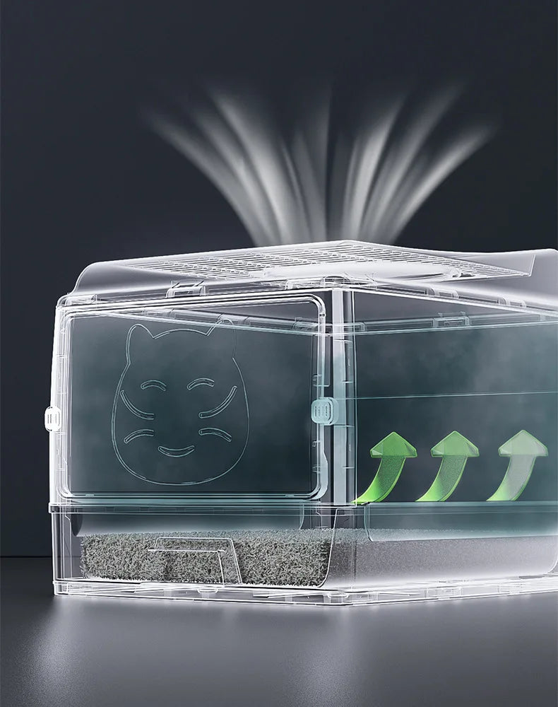 XL Cat Litter Box with Fully Enclosed Double Door