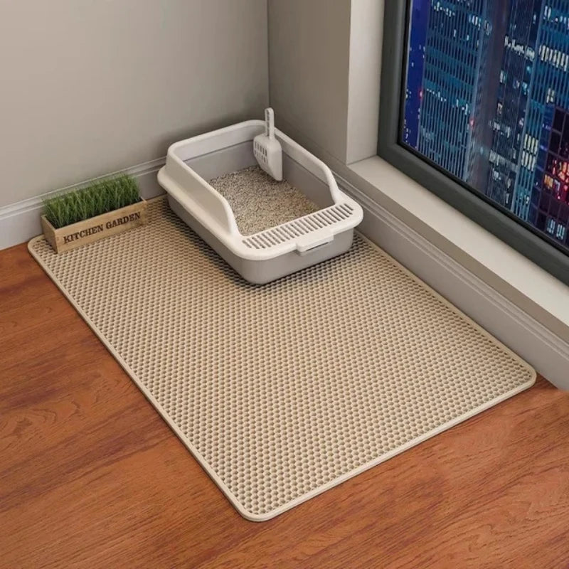 Double Layer Litter Box Waterproof Pet Mat
