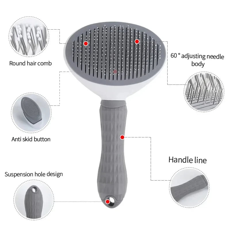 Pet Grooming Brush – Gentle, Effective & Effortless Cleaning
