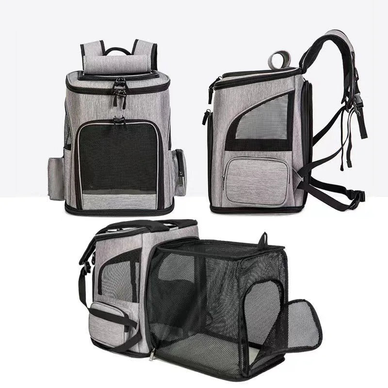 Large Capacity Foldable Pet Carrier Backpack
