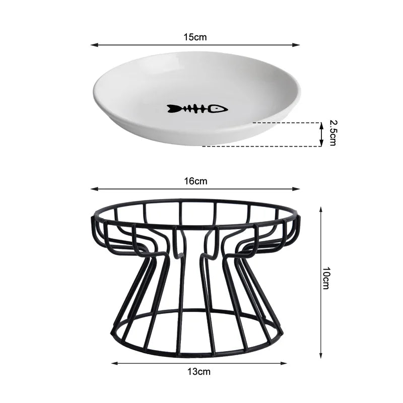 Elevated Ceramic Pet Feeder Bowl – Ergonomic, Durable, and Hygienic